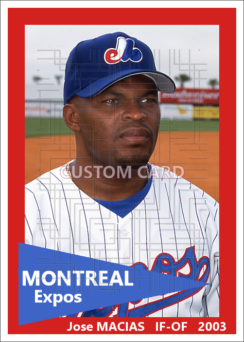 Jose Macias - 2003 Montreal Expos - choose a size & style