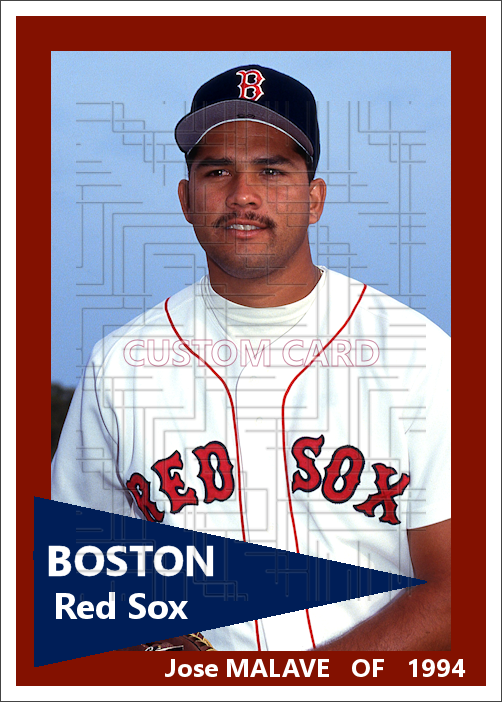 Jose Malave - 1994 Boston Red Sox - choose a size & style