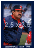 Jose Morales - 1990 Cleveland Indians - choose a size & style