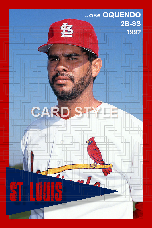 Jose Oquendo - 1992 St. Louis Cardinals - choose a size & style