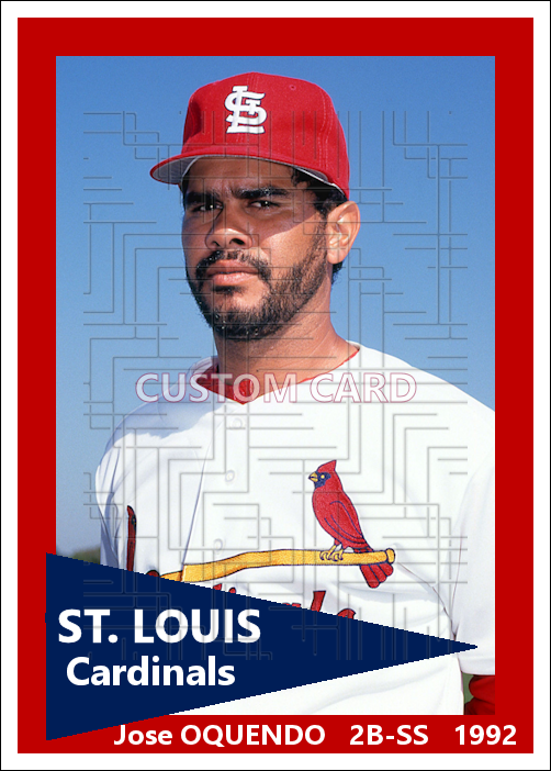Jose Oquendo - 1992 St. Louis Cardinals - choose a size & style