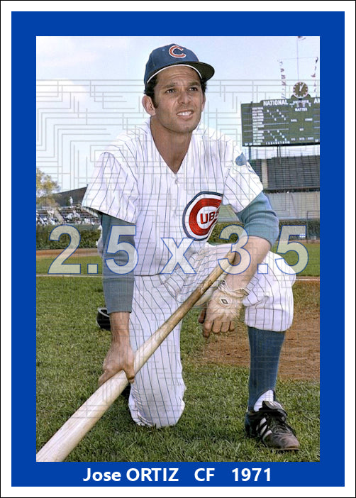 Jose Ortiz - 1971 Chicago Cubs - choose a size & style