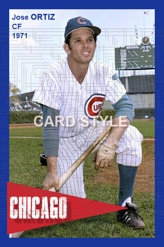 Jose Ortiz - 1971 Chicago Cubs - choose a size & style