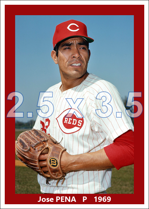 Jose Pena - 1969 Cincinnati Reds - choose a size & style
