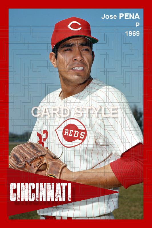 Jose Pena - 1969 Cincinnati Reds - choose a size & style