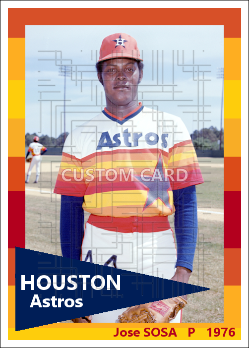 Jose Sosa - 1976 Houston Astros - choose a size & style