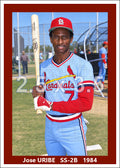 Jose Uribe - 1984 St. Louis Cardinals - choose a size & style
