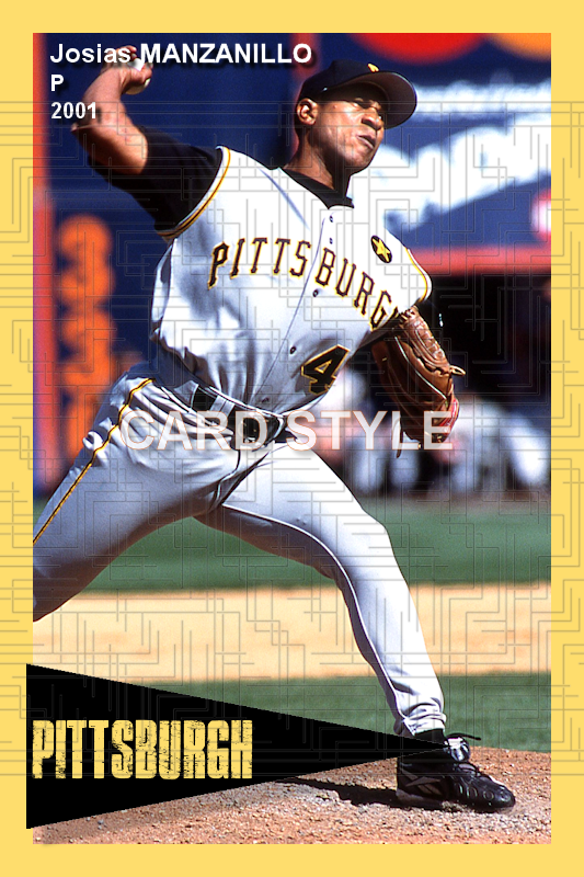 Josias Manzanillo - 2001 Pittsburgh Pirates - choose a size & style