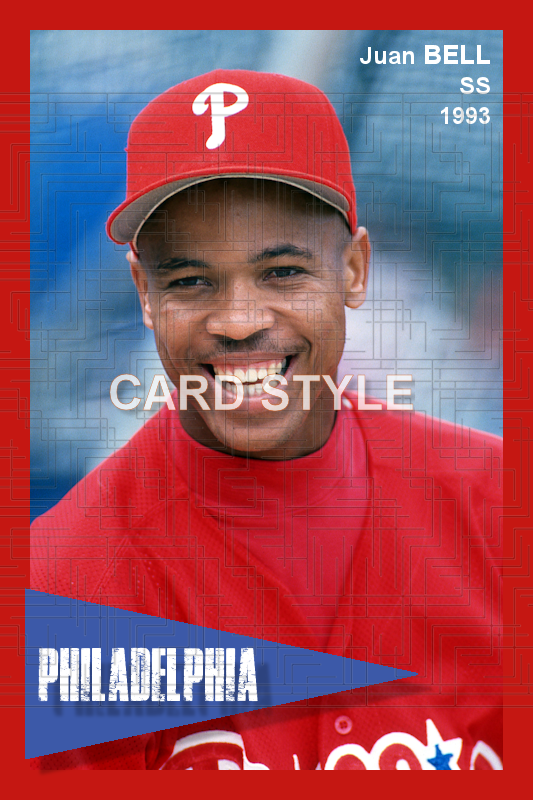 Juan Bell - 1993 Philadelphia Phillies - choose a size & style