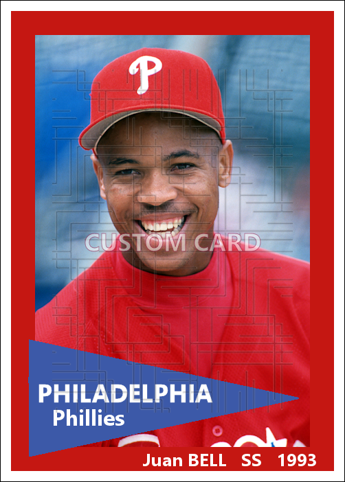 Juan Bell - 1993 Philadelphia Phillies - choose a size & style