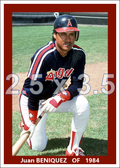 Juan Beniquez - 1984 California Angels - choose a size & style