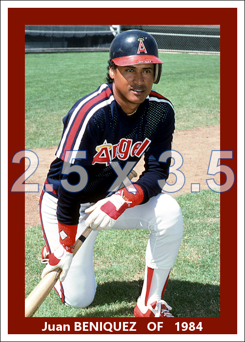 Juan Beniquez - 1984 California Angels - choose a size & style