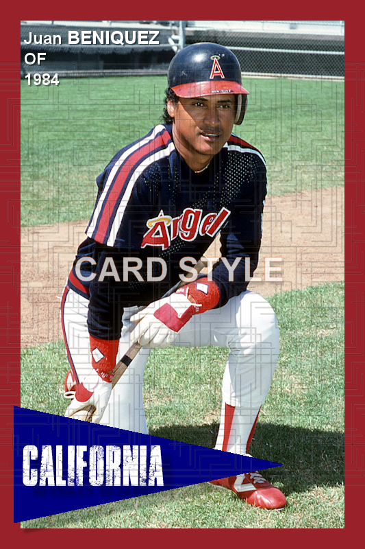 Juan Beniquez - 1984 California Angels - choose a size & style