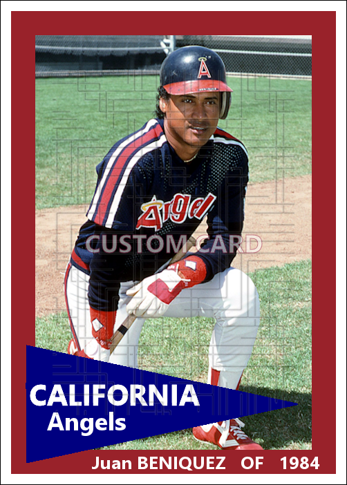 Juan Beniquez - 1984 California Angels - choose a size & style