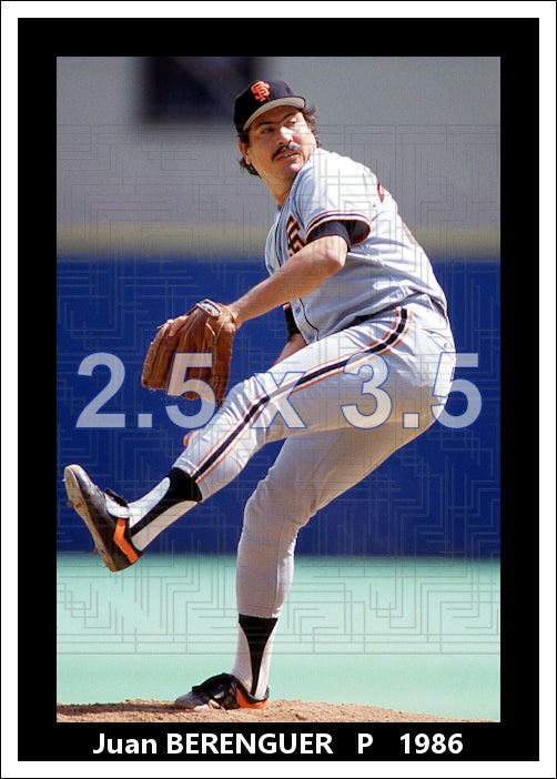 Juan Berenguer - 1986 San Francisco Giants - choose a size & style