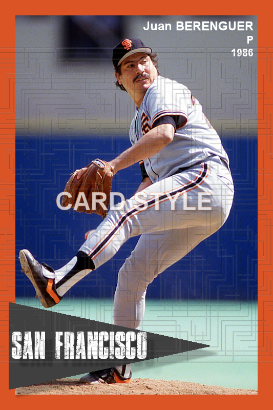 Juan Berenguer - 1986 San Francisco Giants - choose a size & style
