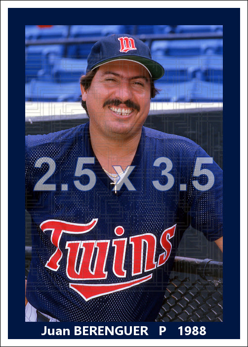 Juan Berenguer - 1988 Minnesota Twins - choose a size & style