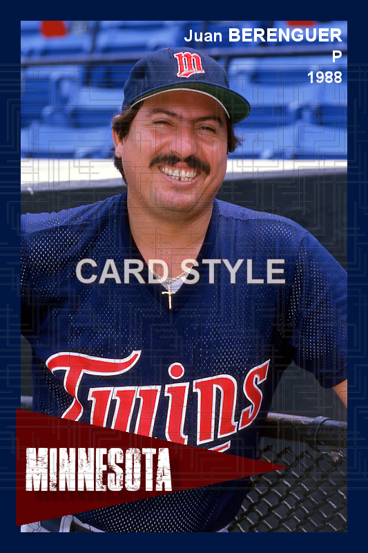 Juan Berenguer - 1988 Minnesota Twins - choose a size & style