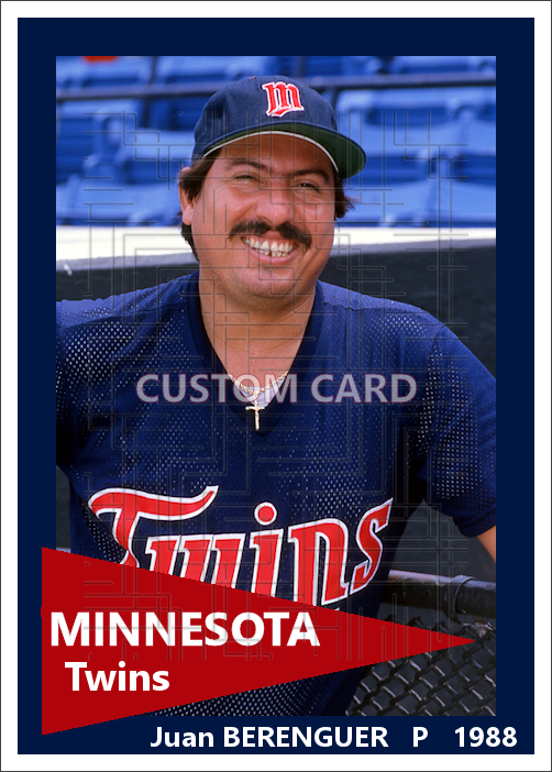 Juan Berenguer - 1988 Minnesota Twins - choose a size & style
