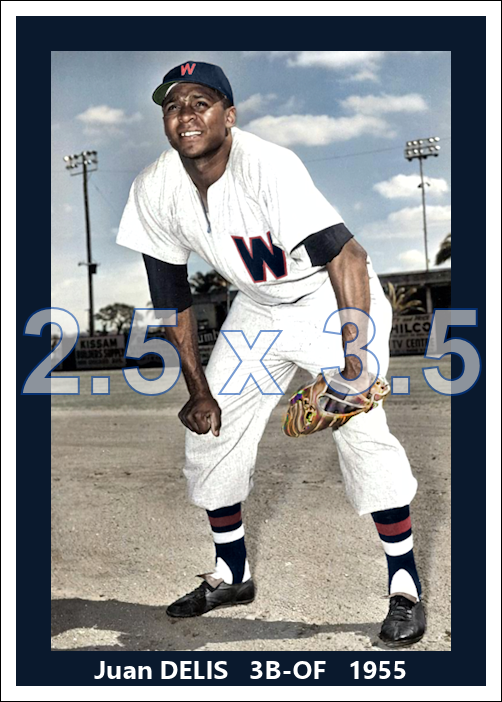 Juan Delis - 1955 Washington Senators - choose a size & style