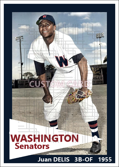 Juan Delis - 1955 Washington Senators - choose a size & style