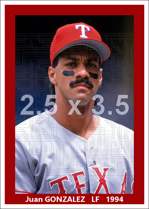 Juan Gonzalez - 1994 Texas Rangers - pose B - choose a size & style