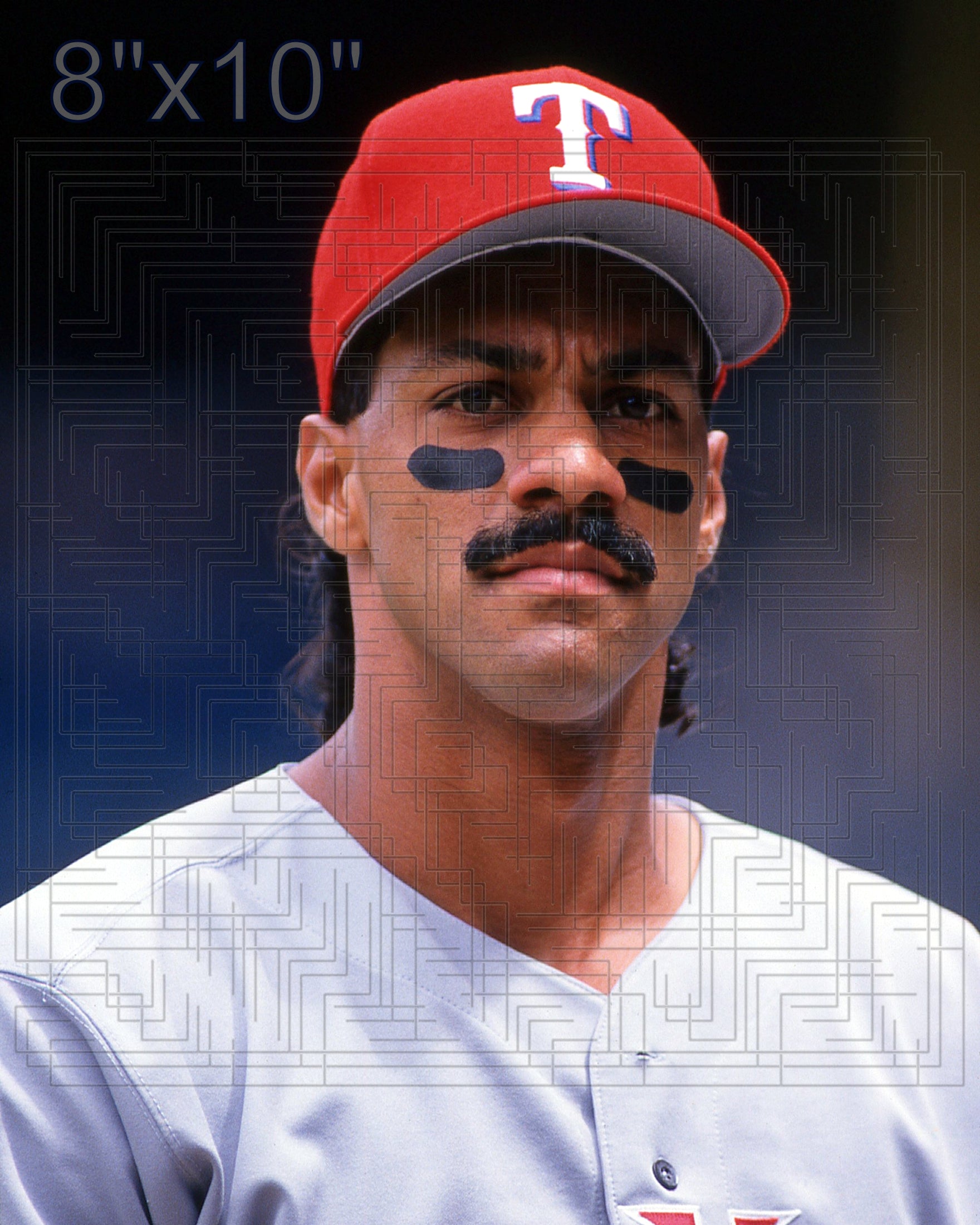 Juan Gonzalez - 1994 Texas Rangers - pose B - choose a size & style