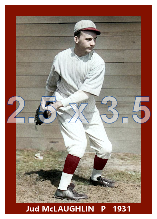 Jud McLaughlin - 1931 Boston Red Sox - choose a size & style