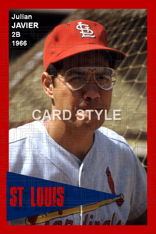 Julian Javier - 1966 St. Louis Cardinals - choose a size & style