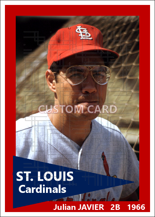 Julian Javier - 1966 St. Louis Cardinals - choose a size & style