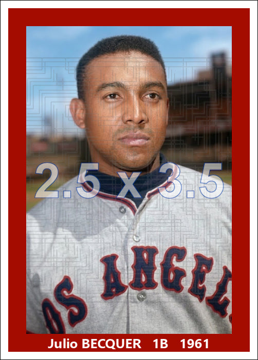 Julio Becquer - 1961 Los Angeles Angels - choose a size & style
