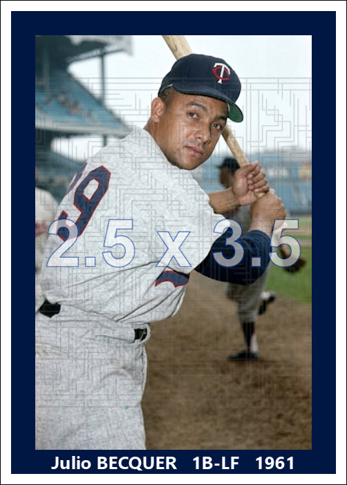 Julio Becquer - 1961 Minnesota Twins - choose a size & style