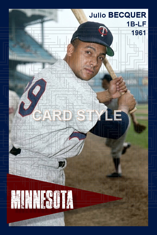 Julio Becquer - 1961 Minnesota Twins - choose a size & style