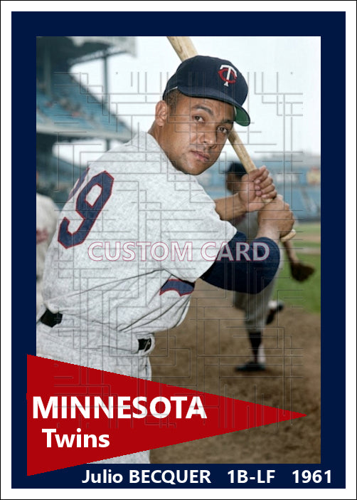 Julio Becquer - 1961 Minnesota Twins - choose a size & style
