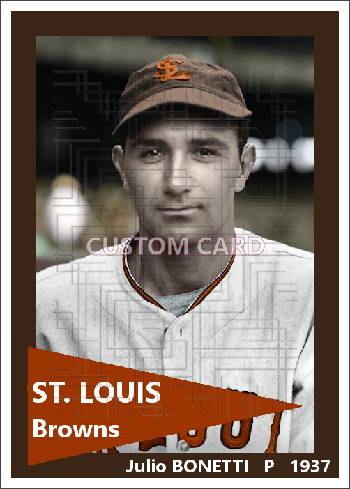 Julio Bonetti - 1937 St. Louis Browns - choose a size & style