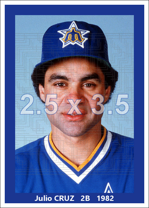 Julio Cruz - 1982 Seattle Mariners - choose a size & style
