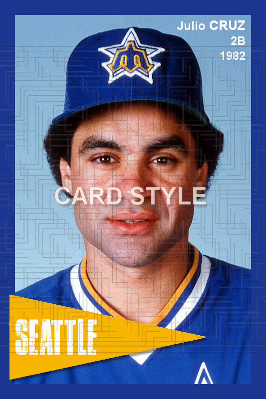 Julio Cruz - 1982 Seattle Mariners - choose a size & style