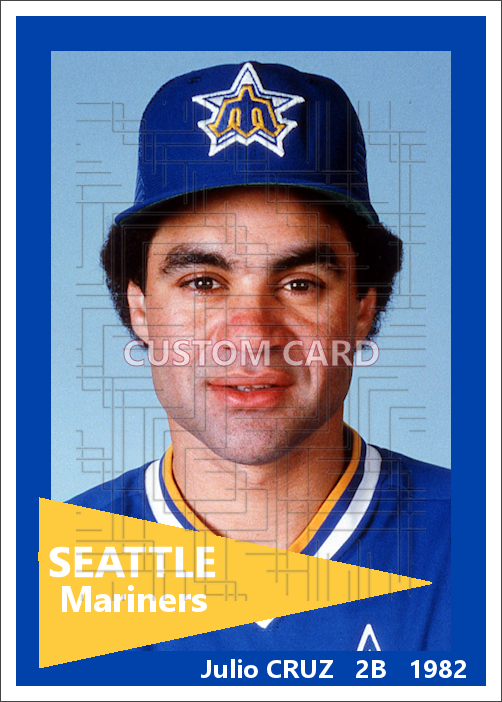 Julio Cruz - 1982 Seattle Mariners - choose a size & style