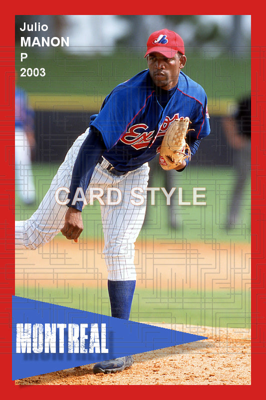 Julio Manon - 2003 Montreal Expos - choose a size & style
