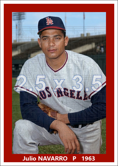 Julio Navarro - 1963 Los Angeles Angels - choose a size & style