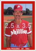 Julio Peguero - 1992 Philadelphia Phillies - choose a size & style