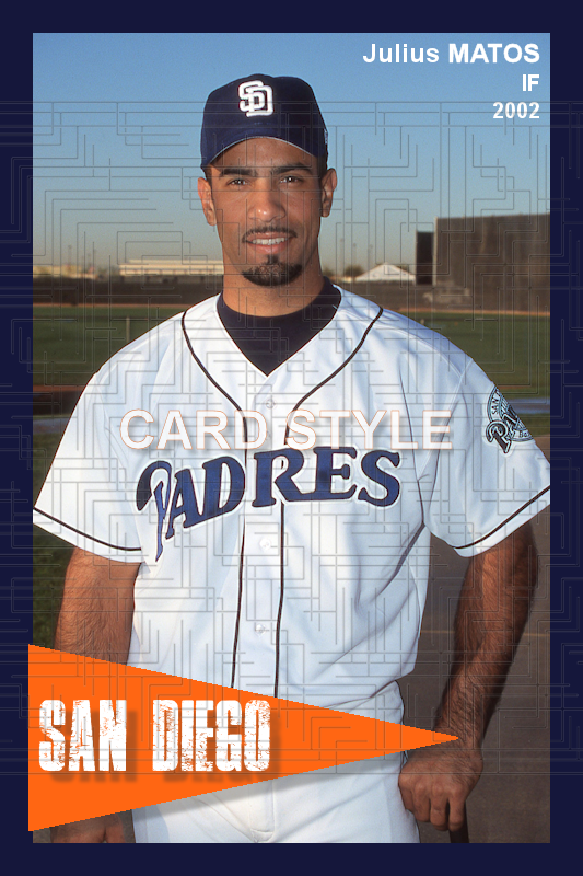 Julius Matos - 2002 San Diego Padres - choose a size & style