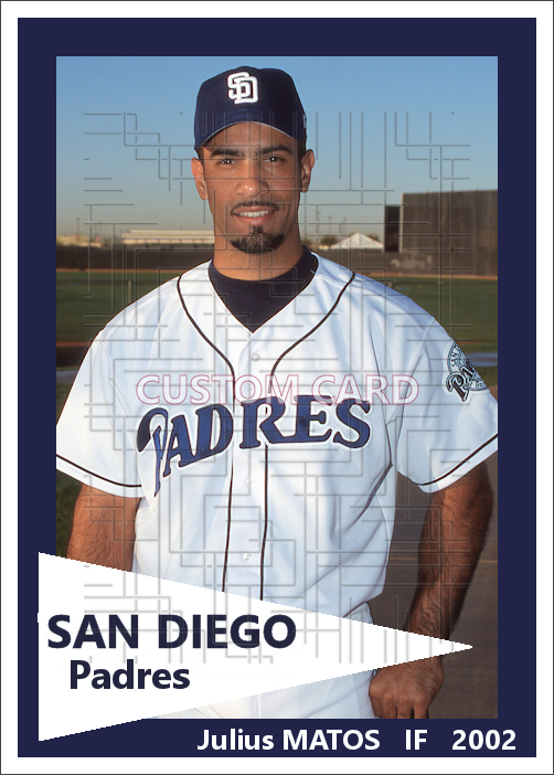 Julius Matos - 2002 San Diego Padres - choose a size & style