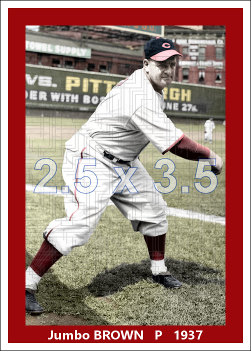 Jumbo Brown - 1937 Cincinnati Reds - choose a size & style