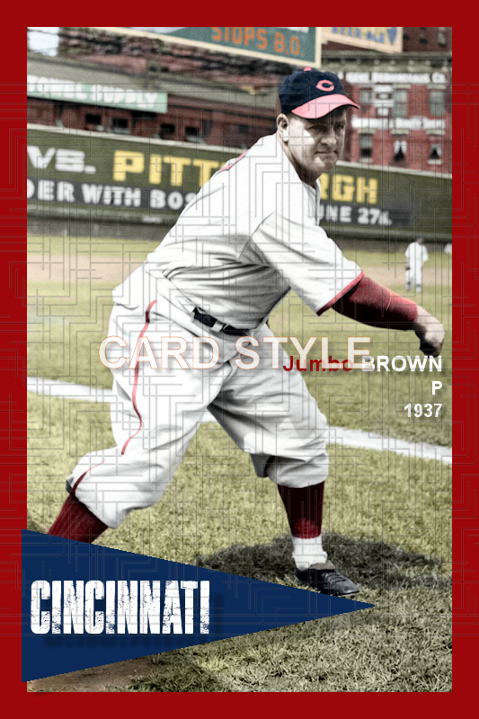 Jumbo Brown - 1937 Cincinnati Reds - choose a size & style