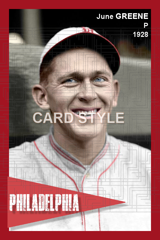 June Greene - 1928 Philadelphia Phillies - choose a size & style