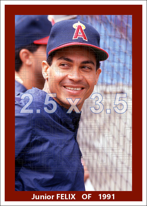Junior Felix - 1991 California Angels - choose a size & style