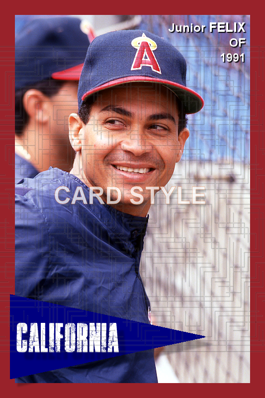Junior Felix - 1991 California Angels - choose a size & style