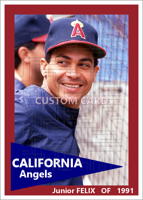 Junior Felix - 1991 California Angels - choose a size & style