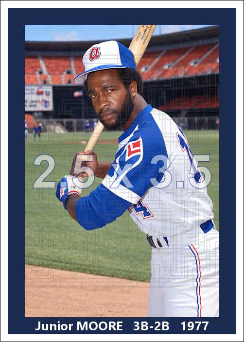 Junior Moore - 1977 Atlanta Braves - choose a size & style